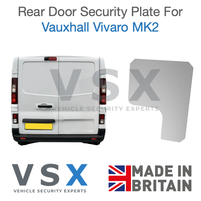 Vauxhall Vivaro MK2 Rear Door Security Plate - Anti-theft Door Protection