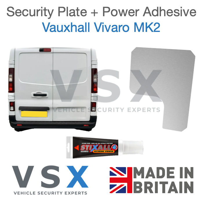 Vauxhall Vivaro MK2 Rear Door Security Plate - Anti-theft Door Protection