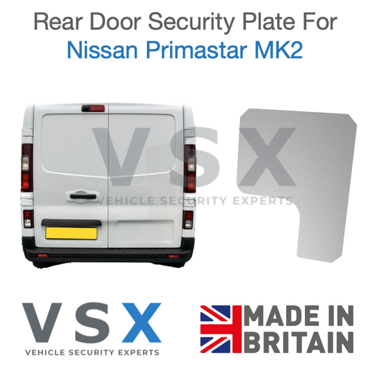 Nissan Primastar MK2 Rear Door Security Plate - Anti-theft Door Protection