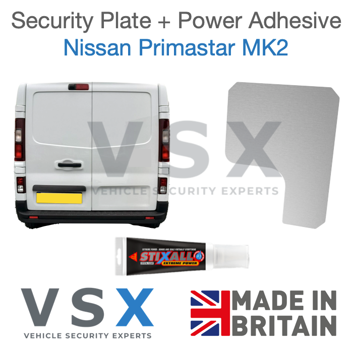 Nissan Primastar MK2 Rear Door Security Plate - Anti-theft Door Protection