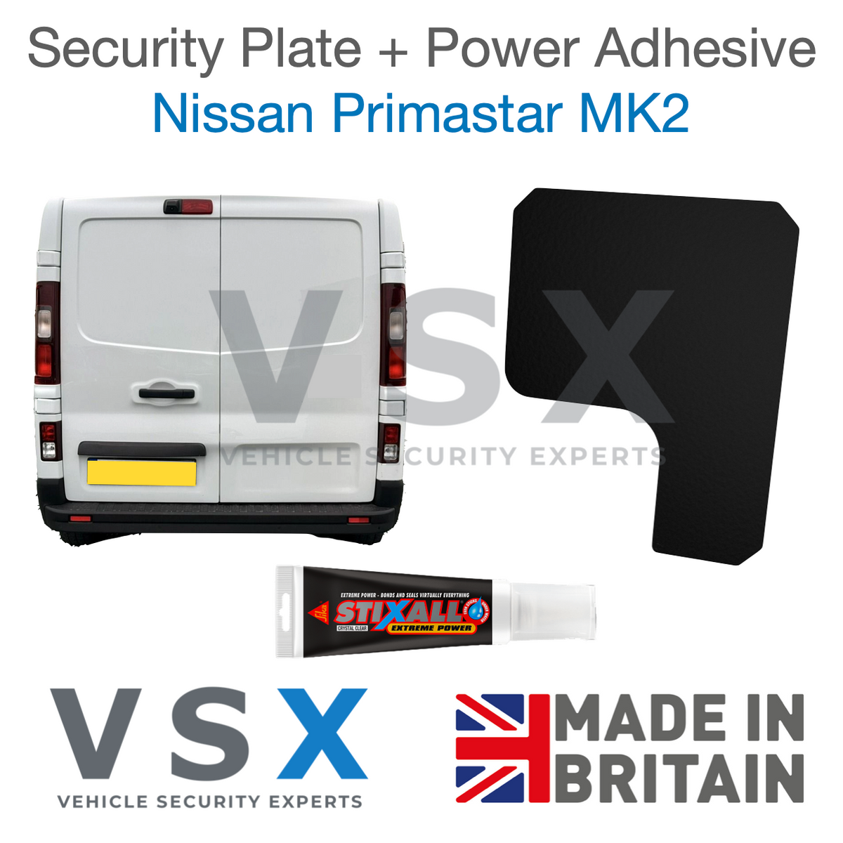 Nissan Primastar MK2 Rear Door Security Plate - Anti-theft Door Protection