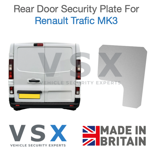 Renault Trafic MK3 Rear Door Security Plate - Anti-theft Door Protection