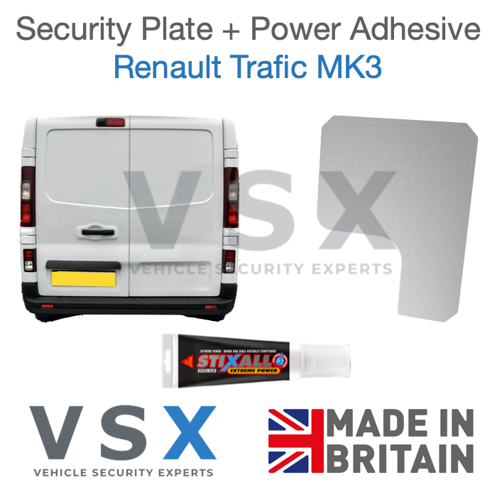Renault Trafic MK3 Rear Door Security Plate - Anti-theft Door Protection