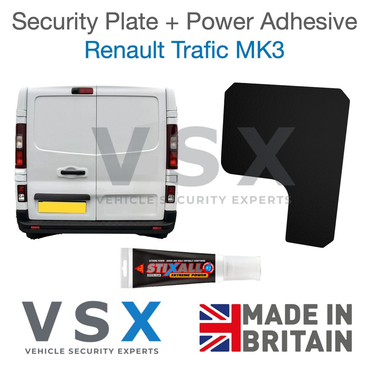 Renault Trafic MK3 Rear Door Security Plate - Anti-theft Door Protection