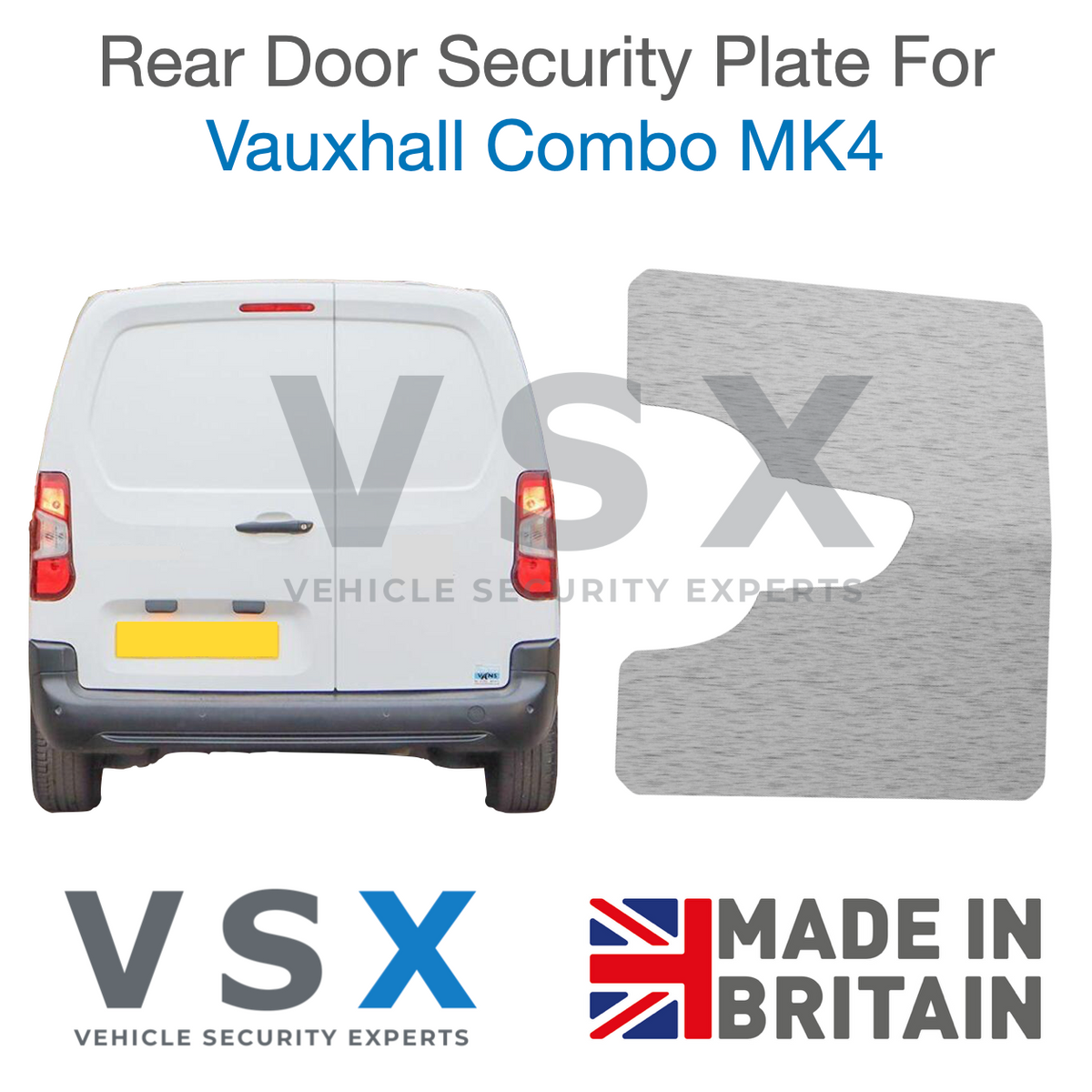 Vauxhall Combo MK4 Rear Door Security Plate - Anti-theft Door Protection