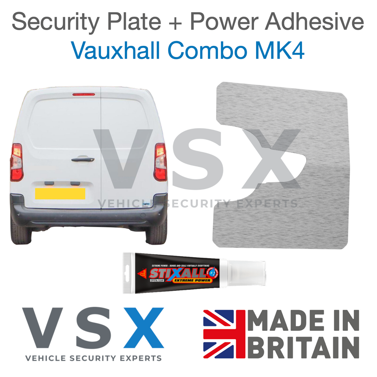 Vauxhall Combo MK4 Rear Door Security Plate - Anti-theft Door Protection