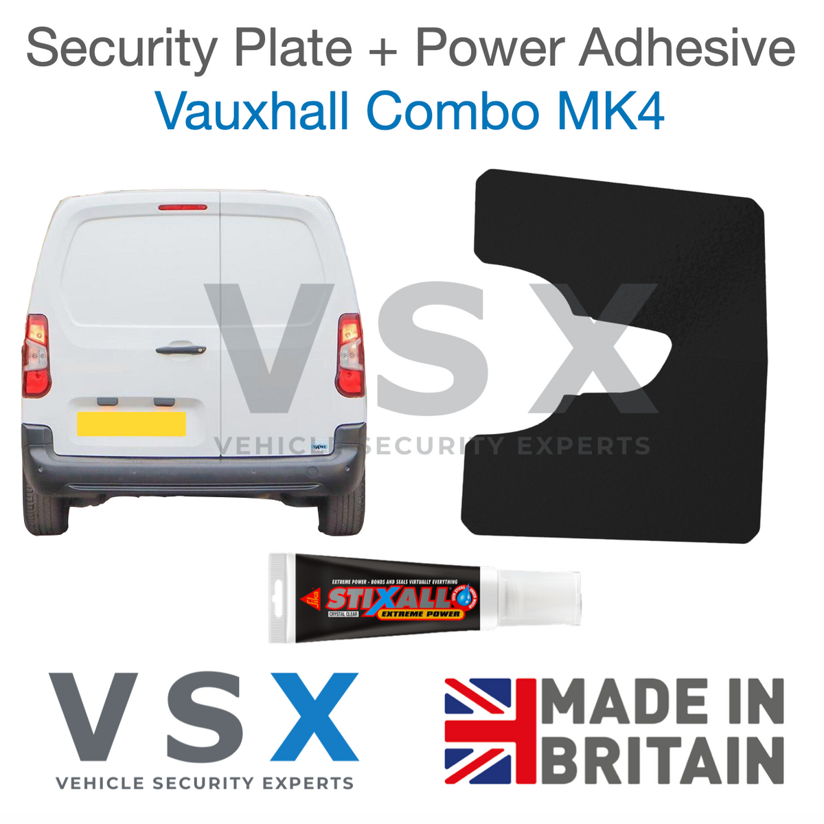 Vauxhall Combo MK4 Rear Door Security Plate - Anti-theft Door Protection