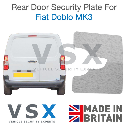 Fiat Doblo MK3 Rear Door Security Plate - Anti-theft Door Protection