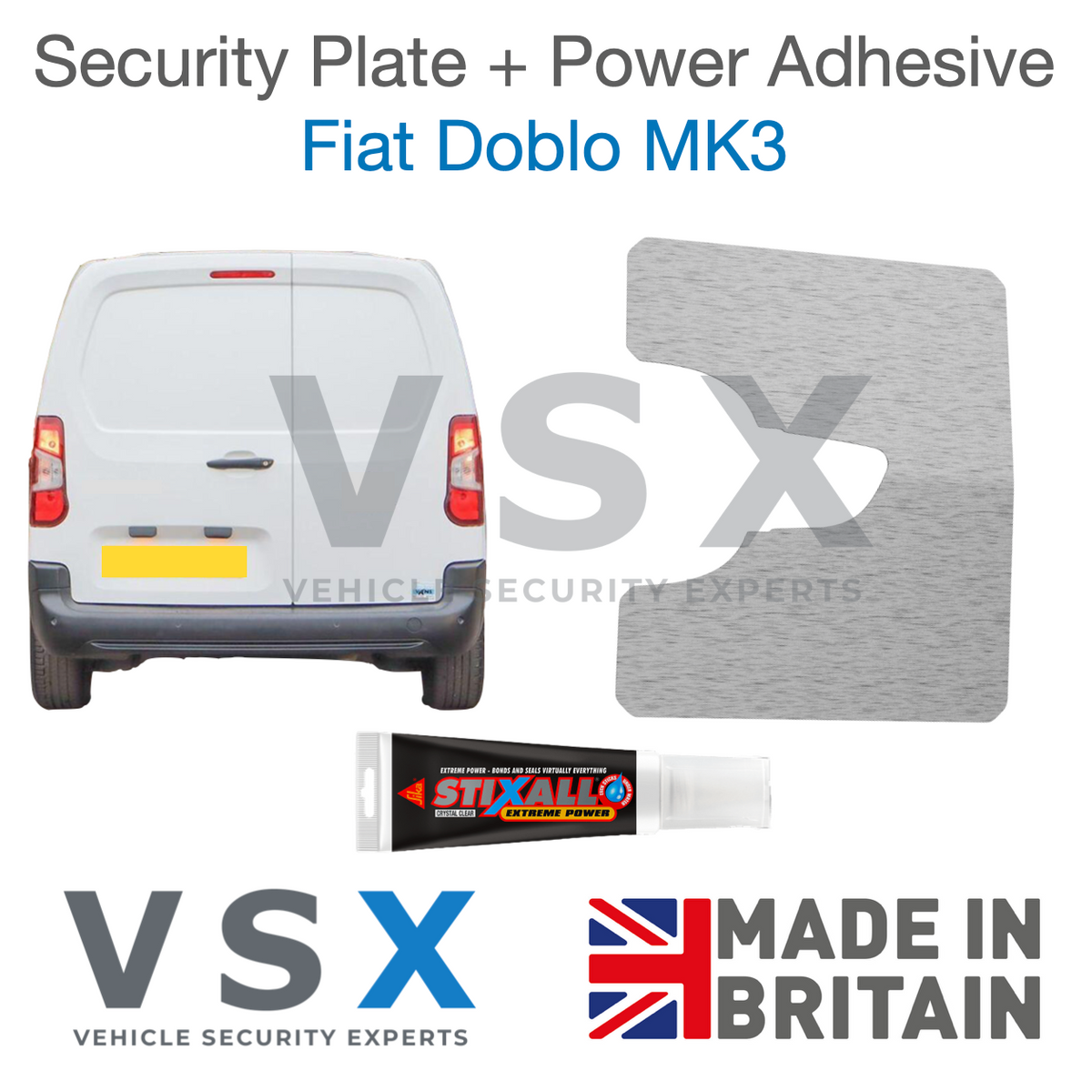 Fiat Doblo MK3 Rear Door Security Plate - Anti-theft Door Protection