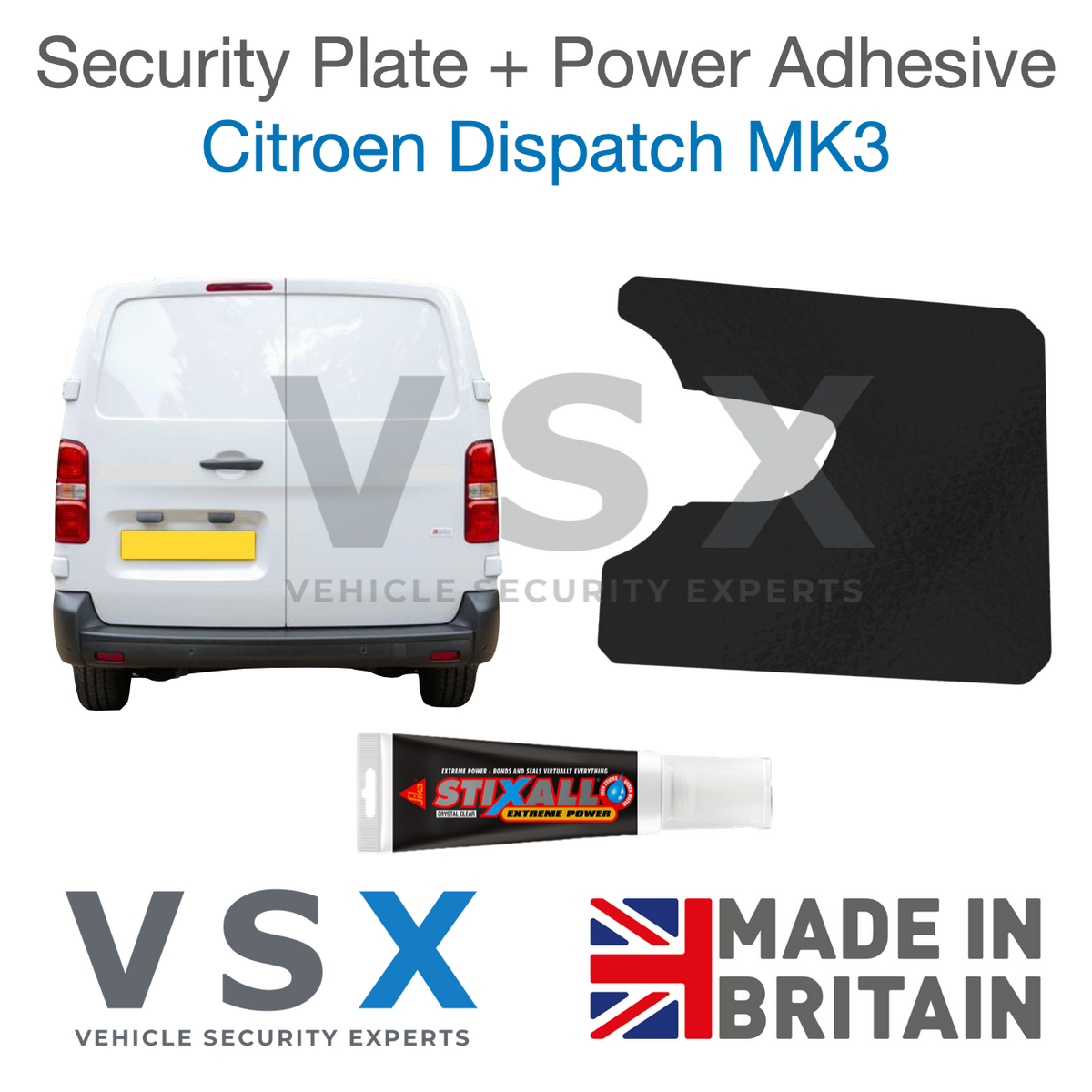 Citroen Dispatch MK3 Rear Door Security Plate - Anti-theft Door Protection