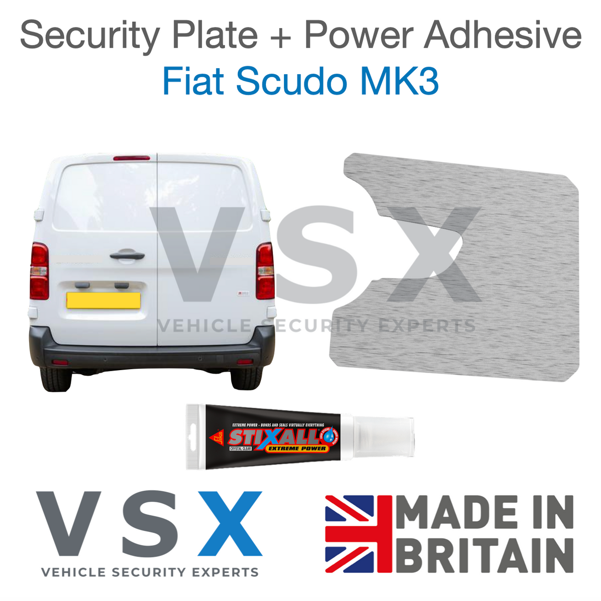 Fiat Scudo MK3 Rear Door Security Plate - Anti-theft Door Protection
