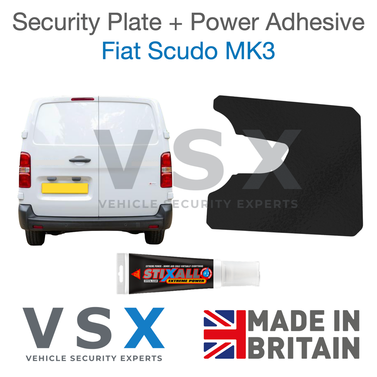 Fiat Scudo MK3 Rear Door Security Plate - Anti-theft Door Protection