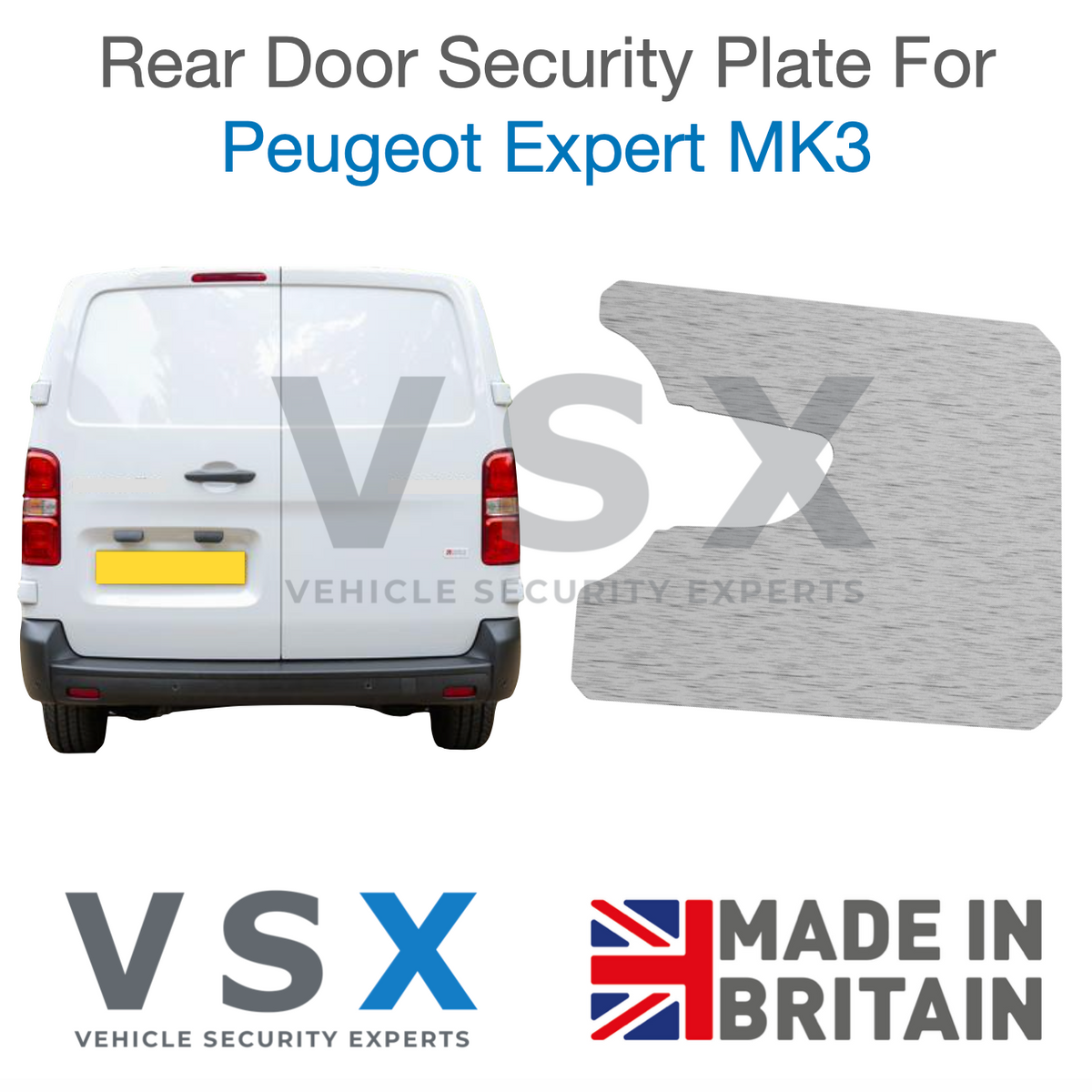 Peugeot Expert MK3 Rear Door Security Plate - Anti-theft Door Protection