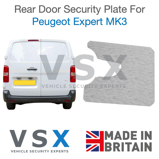 Peugeot Expert MK3 Rear Door Security Plate - Anti-theft Door Protection