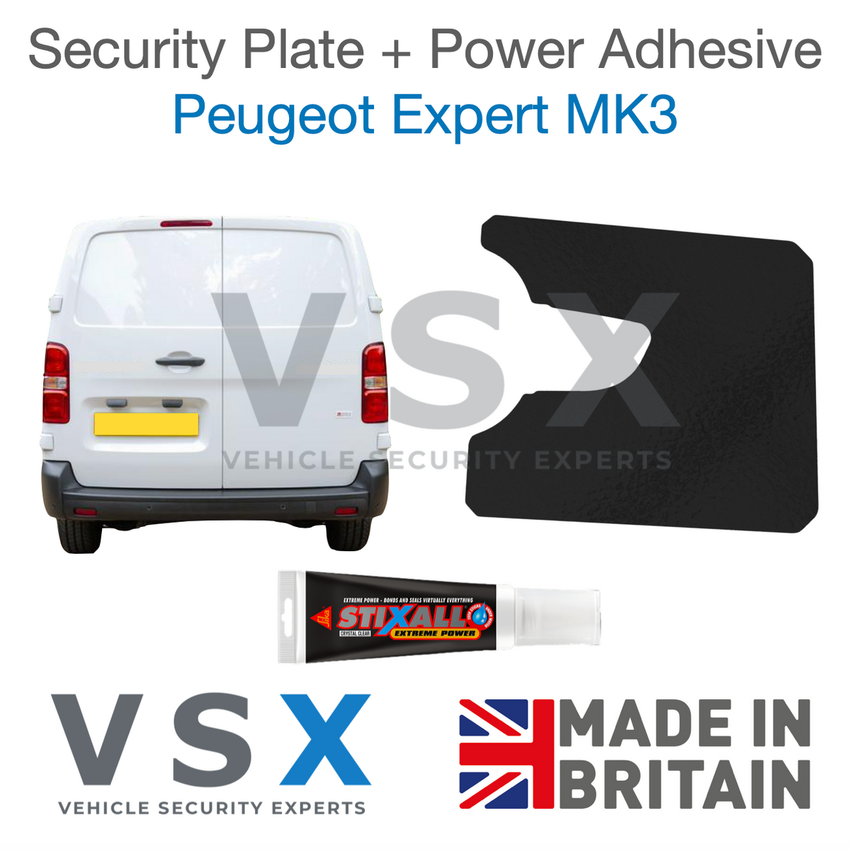 Peugeot Expert MK3 Rear Door Security Plate - Anti-theft Door Protection