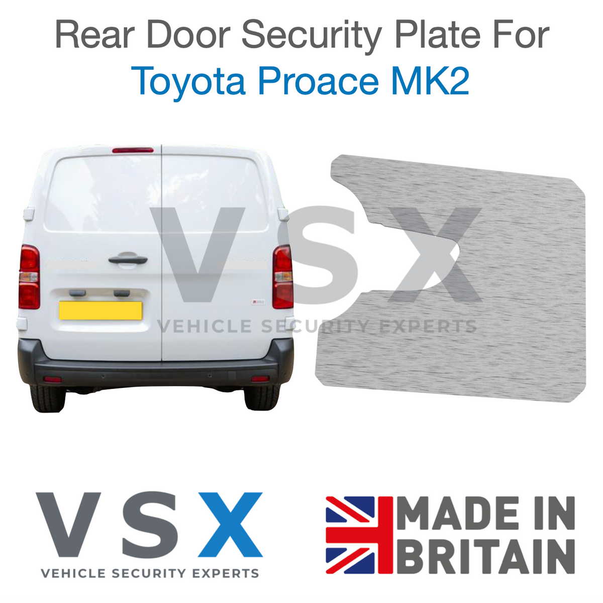 Vauxhall Vivaro MK3 Rear Door Security Plate - Anti-theft Door Protection
