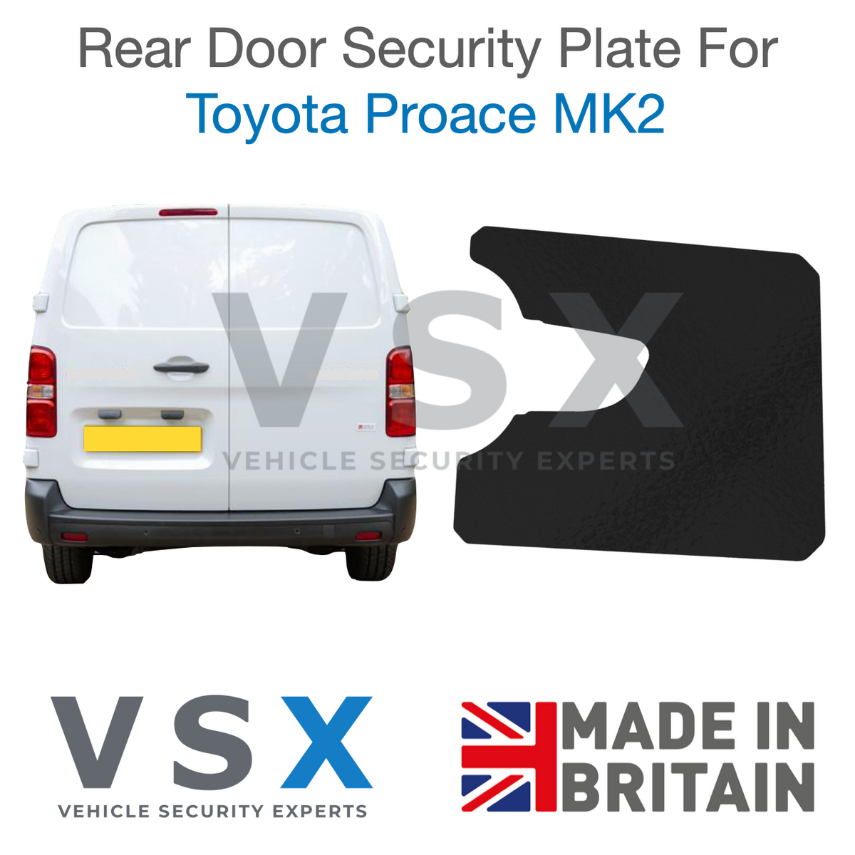 Vauxhall Vivaro MK3 Rear Door Security Plate - Anti-theft Door Protection