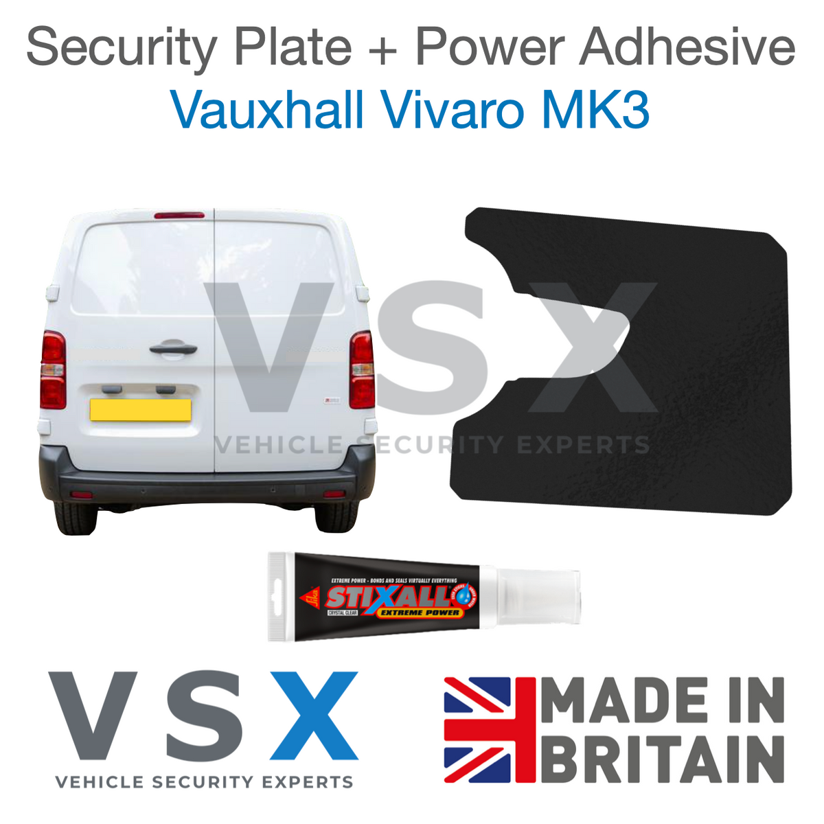 Vauxhall Vivaro MK3 Rear Door Security Plate - Anti-theft Door Protection