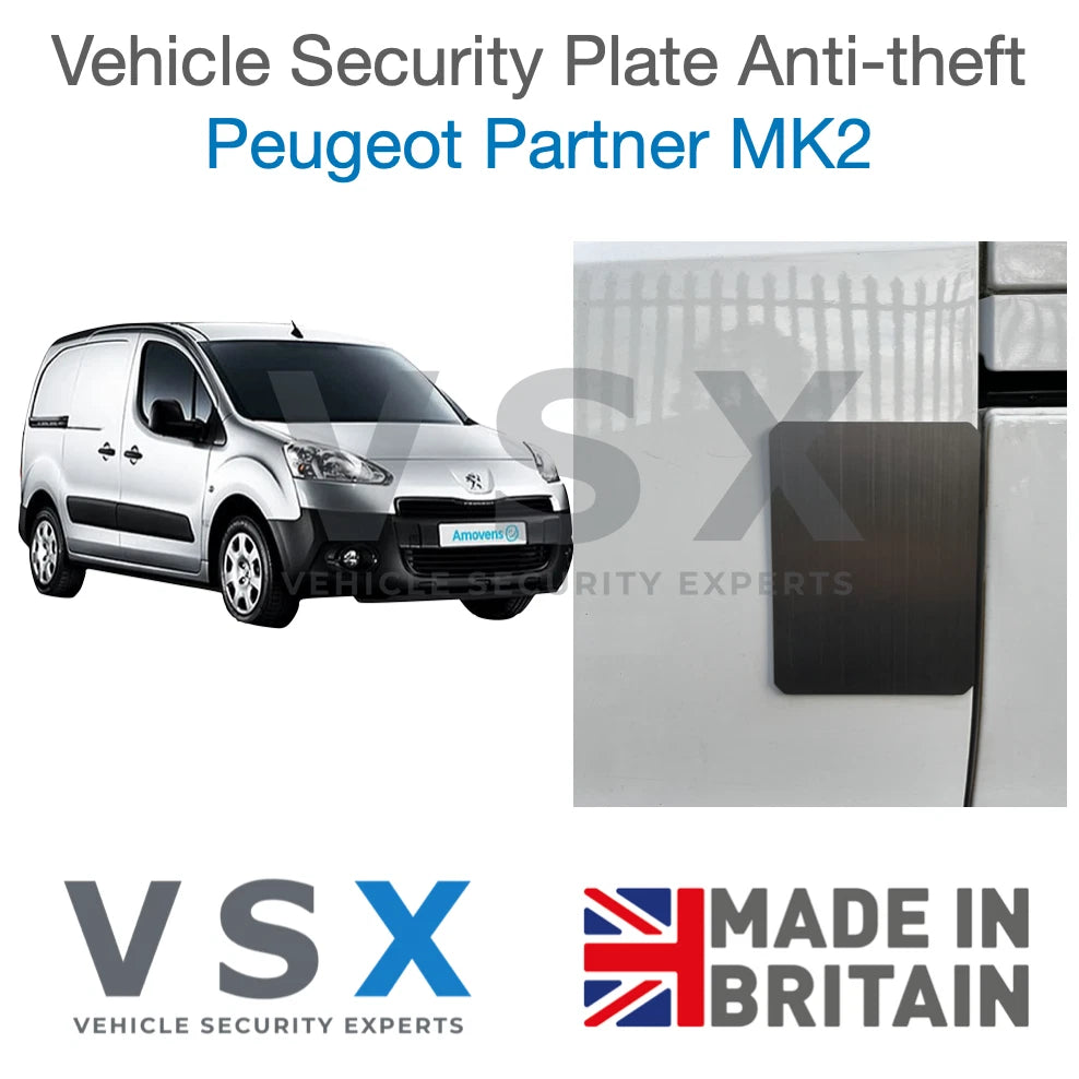Peugeot Partner MK2 Van Security Plate - Anti-theft Door Protection
