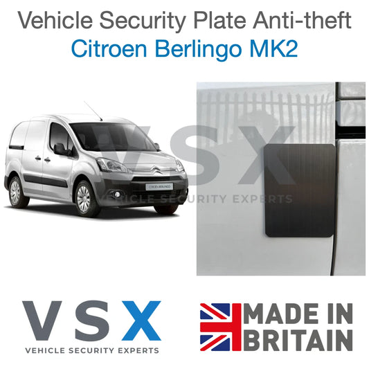 Citroen Berlingo MK2 Van Security Plate - Anti-theft Door Protection