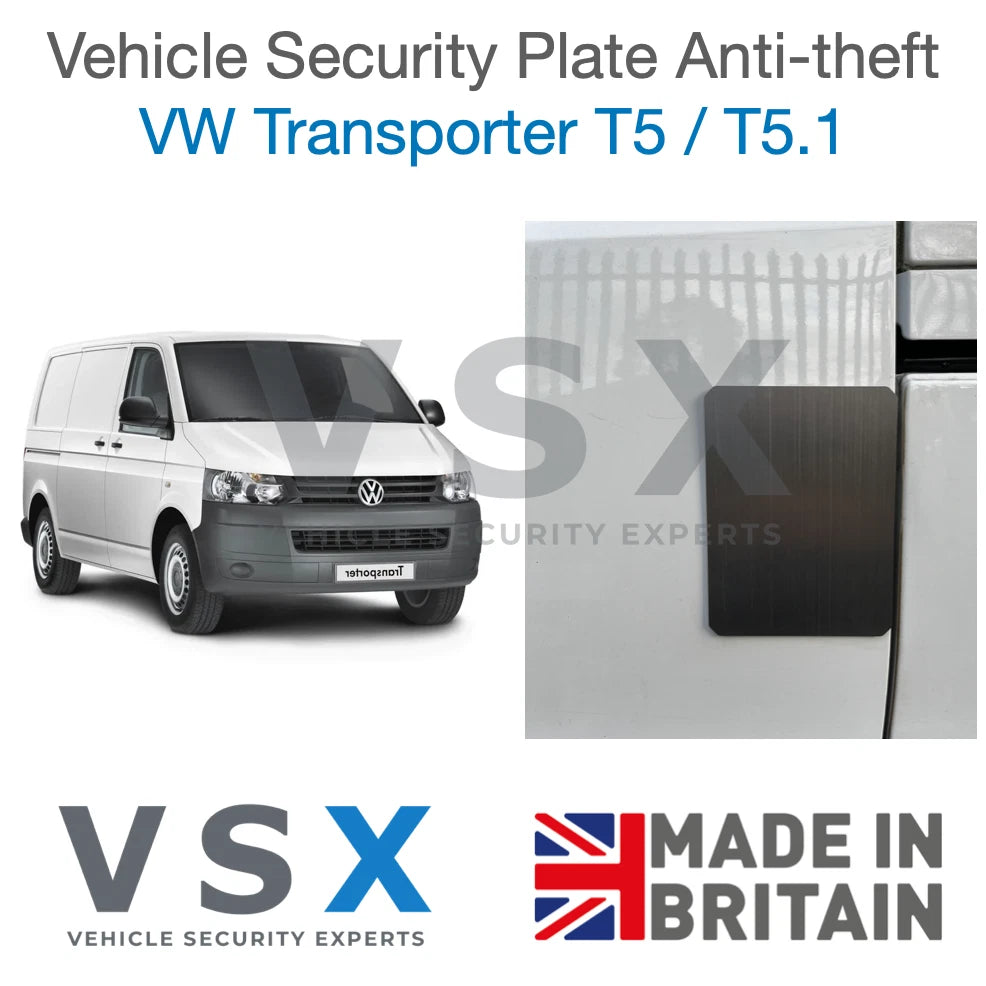 VW Transporter T5 T5.1 Van Security Plate - Anti-theft Door Protection
