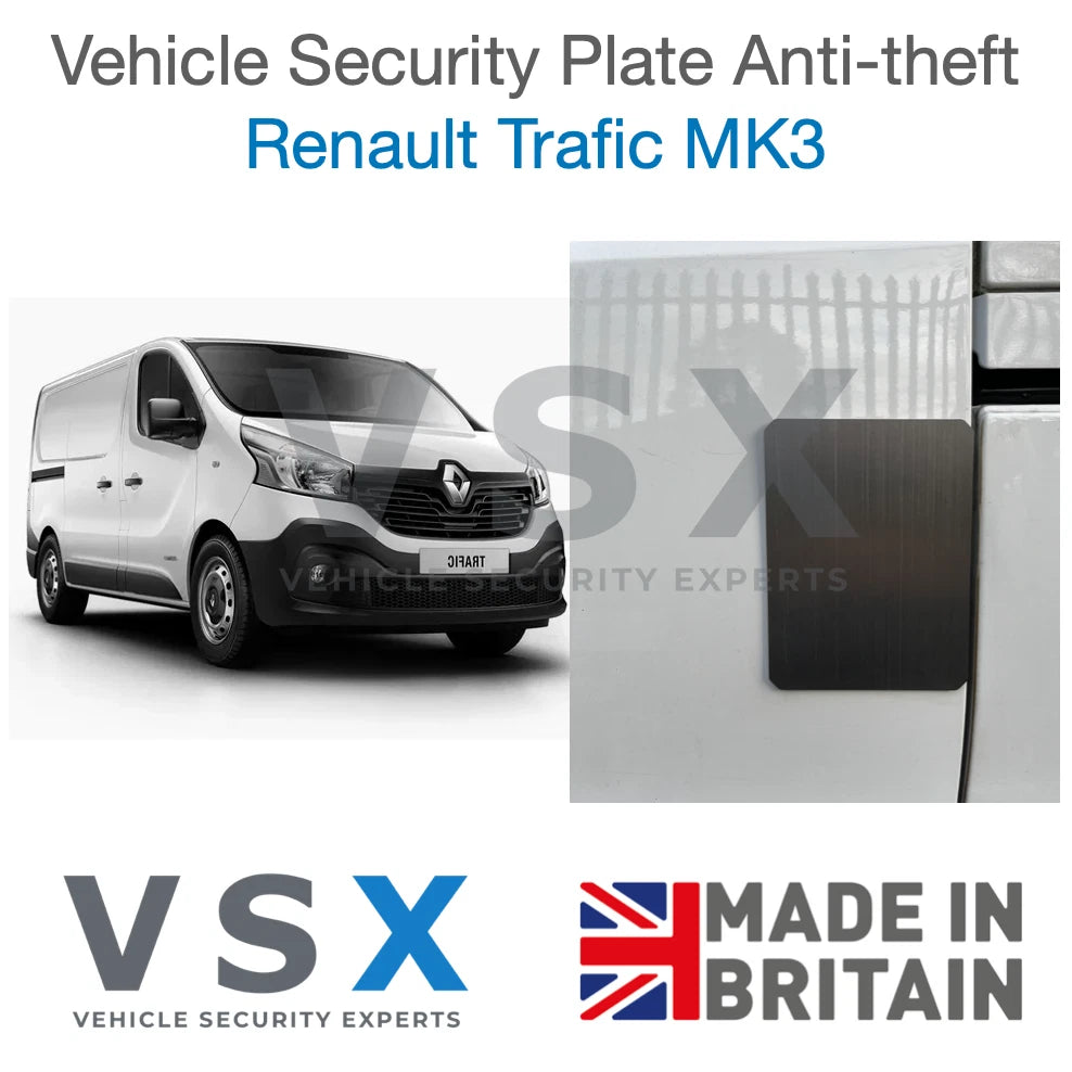 Renault Trafic MK3 Van Security Plate - Anti-theft Door Protection