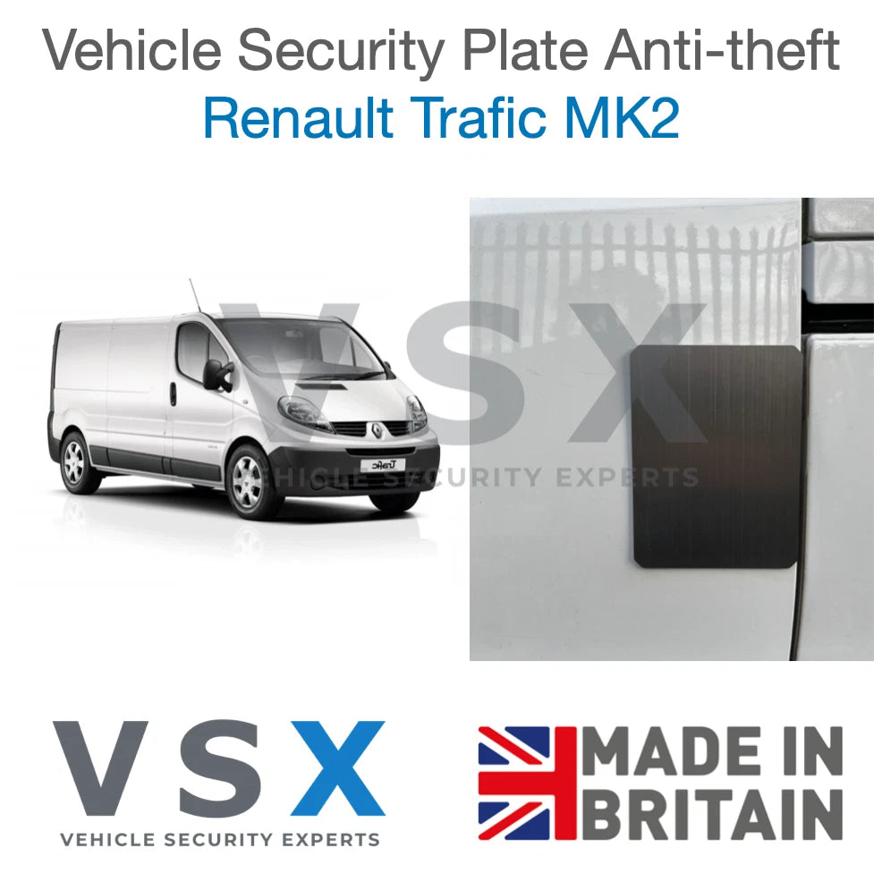Renault Trafic MK2 Van Security Plate - Anti-theft Door Protection