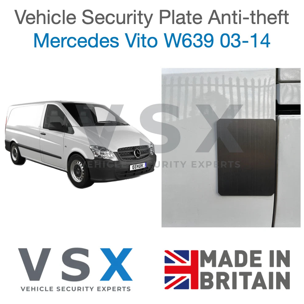 Mercedes Vito MK2 W639 Van Security Plate - Anti-theft Door Protection